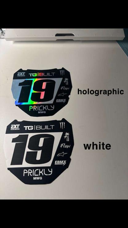 Motocutz Factory #1  Plate Decal